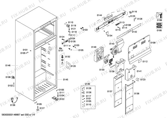 Схема №2 KDN40X43MX с изображением Компрессор для холодильника Bosch 00145152