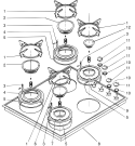 Схема №1 TL60G (F010001) с изображением Инструкция по эксплуатации для плиты (духовки) Indesit C00134714