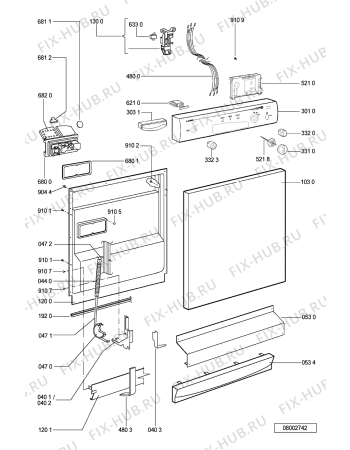 Схема №1 ADL 330/1 WH с изображением Мини-ручка для посудомоечной машины Whirlpool 481241359104