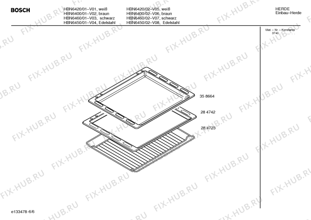Схема №4 HBN6460 с изображением Панель управления для духового шкафа Bosch 00358800