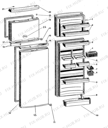 Схема №3 ETDF450XLNFPBTR (F025768) с изображением Кулер для холодильника Indesit C00174747