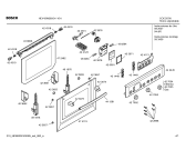 Схема №4 HEV43W360 с изображением Передняя часть корпуса для духового шкафа Bosch 00442445