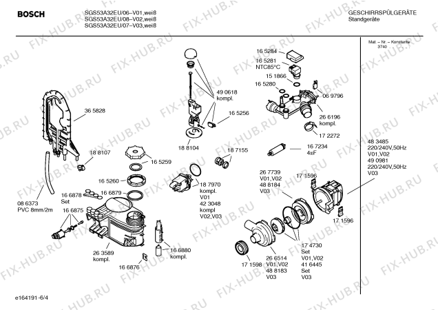 Схема №2 SGS33A12EU с изображением Инструкция по эксплуатации для посудомоечной машины Bosch 00584996