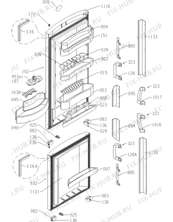 Взрыв-схема холодильника Gorenje RK6181JW (376020, HZS3567A) - Схема узла 02