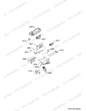 Схема №3 L75469TL1 с изображением Микромодуль для стиралки Aeg 973913103702012