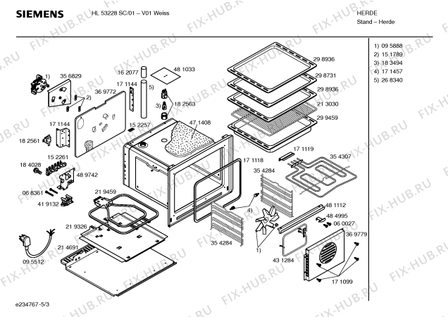 Схема №3 HL24428SC с изображением Ручка конфорки для плиты (духовки) Siemens 00417787