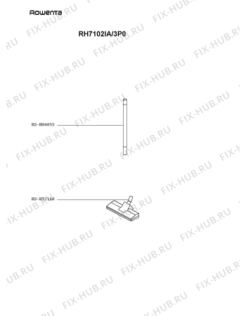 Взрыв-схема пылесоса Rowenta RH7102IA/3P0 - Схема узла 5P003010.1P2