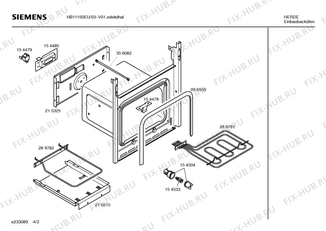 Схема №2 HB11150EU с изображением Инструкция по эксплуатации для плиты (духовки) Siemens 00522048