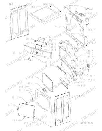 Схема №2 AWZ43032 (F090194) с изображением Микромодуль для стиралки Indesit C00315364