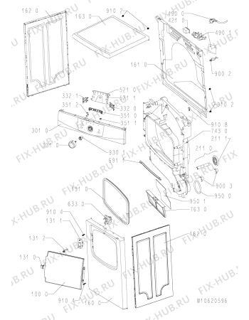 Схема №2 AWZ43032 (F090194) с изображением Руководство для стиральной машины Indesit C00370741