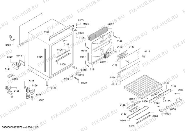 Схема №1 RW404260 с изображением Контейнер для конденсата для холодильной камеры Bosch 00748961