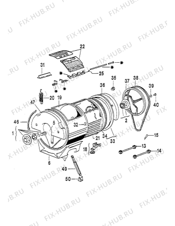 Взрыв-схема стиральной машины Marijnen CMT104 - Схема узла Tub and drum