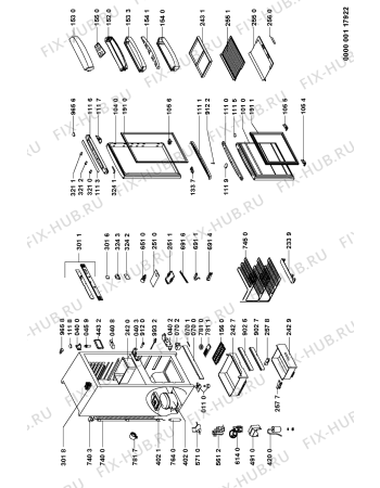 Схема №1 ARZ 563/H/PB с изображением Элемент корпуса для холодильника Whirlpool 481245228374