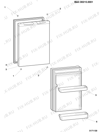 Взрыв-схема холодильника Ariston MP190 (F018596) - Схема узла
