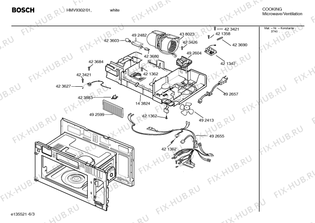 Взрыв-схема плиты (духовки) Bosch HMV9302 - Схема узла 03