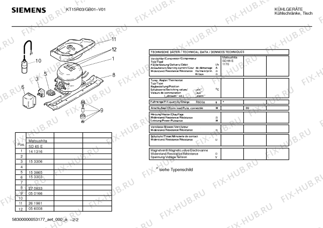 Взрыв-схема холодильника Siemens KT15R03GB - Схема узла 02