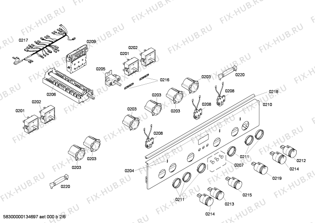 Схема №2 HL444520V с изображением Кабель для плиты (духовки) Siemens 00647947