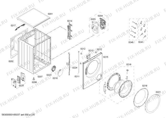 Схема №4 WAS28461AU Bosch Avantixx с изображением Противовес для стиральной машины Siemens 00745340