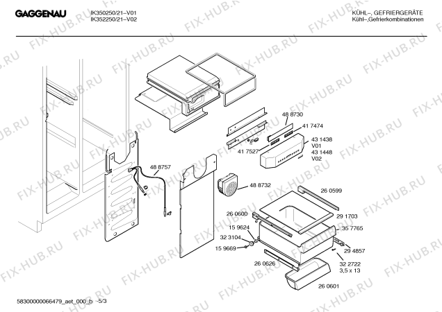 Схема №4 IK352250 с изображением Инструкция по эксплуатации Gaggenau для холодильника Bosch 00583336