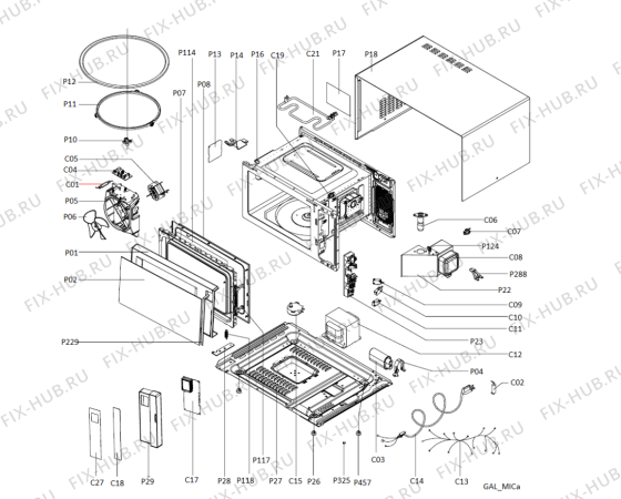 Схема №1 MWP 301 W с изображением Термотрансформатор для свч печи Whirlpool 482000097165