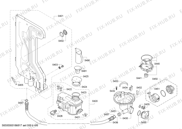 Схема №3 SMI50D45EU SilencePlus с изображением Силовой модуль запрограммированный для посудомоечной машины Bosch 12018399