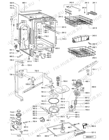 Схема №1 400 270 45 DWF 445 S с изображением Обшивка для посудомойки Whirlpool 481245372611