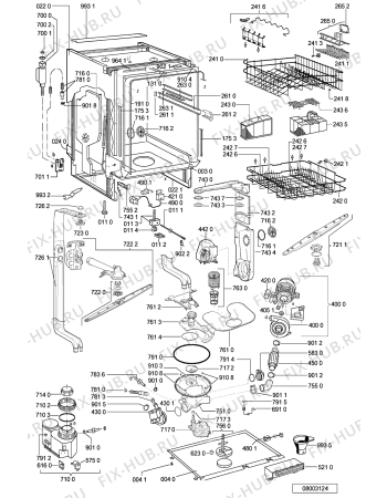 Схема №1 ADG 8557 WHM с изображением Панель для электропосудомоечной машины Whirlpool 481245371868