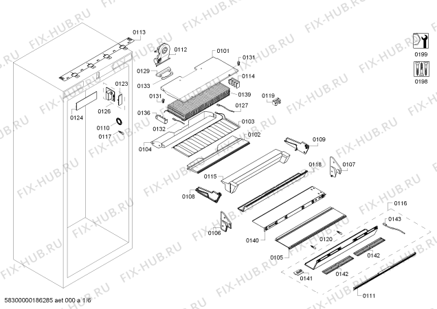 Схема №3 FIN36MIIL5 с изображением Кабель для холодильника Bosch 00700123