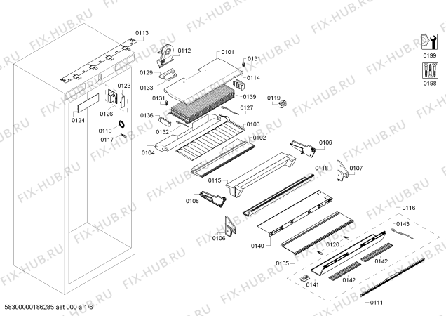 Схема №3 CIR36MIIL1 K 1911 VI с изображением Уплотнитель для холодильника Bosch 00680204