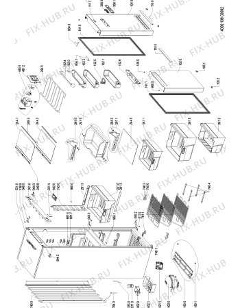 Схема №1 PRBE 363I A+++ с изображением Панель управления для холодильника Whirlpool 481010570750