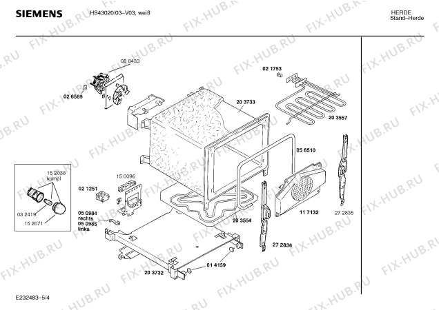 Схема №2 HS43020 с изображением Инструкция по эксплуатации для духового шкафа Siemens 00517509