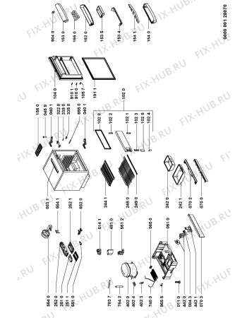 Схема №1 ARG 588 M с изображением Поддонник для холодильника Whirlpool 481246448172