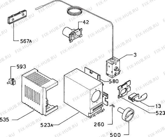 Взрыв-схема холодильника Zanussi PLB230/2T - Схема узла Diffusor
