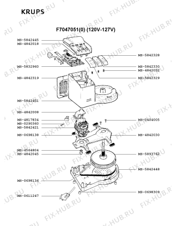 Схема №2 F7047051(0) с изображением Толкач для кухонного измельчителя Krups MS-5867236
