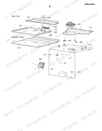 Схема №5 BLH 7502 R с изображением Всякое для плиты (духовки) Whirlpool 480121102552