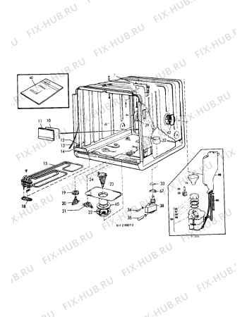Взрыв-схема посудомоечной машины Electrolux ESI612 - Схема узла Housing 001