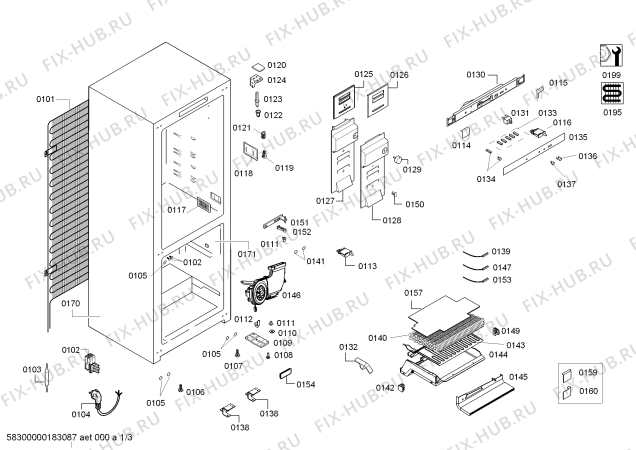 Схема №1 BD3157W2NN с изображением Изоляция для холодильника Bosch 00671564