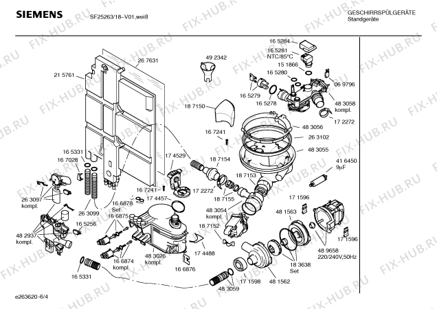 Схема №3 SF25263 Eco Star с изображением Краткая инструкция для посудомоечной машины Siemens 00588617