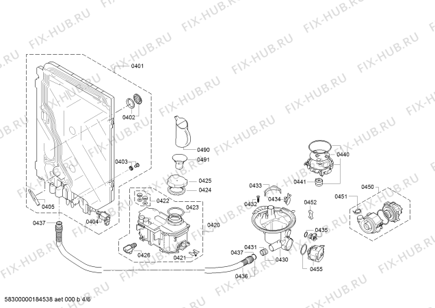 Схема №3 SMV53M01EU, Super Silence с изображением Инструкция по эксплуатации для посудомоечной машины Bosch 18009968