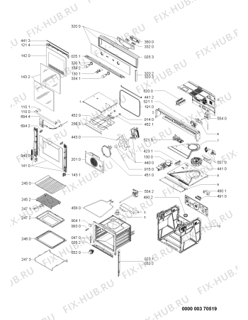 Схема №1 OVN918W2 (F091109) с изображением Инструкция по эксплуатации для плиты (духовки) Indesit C00371277