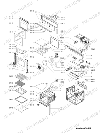 Схема №1 OVN918W2 (F091109) с изображением Инструкция по эксплуатации для духового шкафа Indesit C00371274