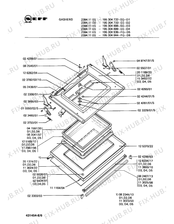 Взрыв-схема плиты (духовки) Neff 195304944 2394.11ES - Схема узла 06