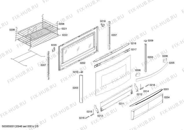 Взрыв-схема плиты (духовки) Bosch HSK14P35E9 BP320 SILVER GE 127V (CKD) - Схема узла 02