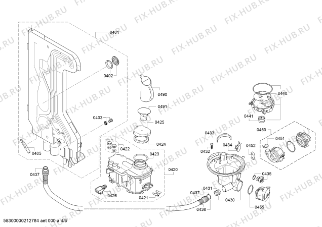 Схема №4 CG4A05V9 с изображением Панель управления для посудомойки Bosch 11024921