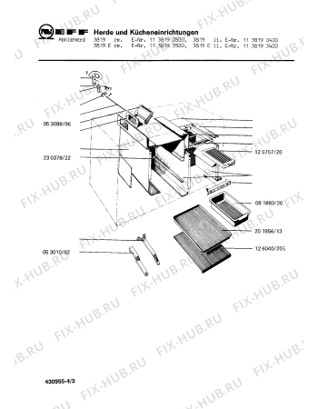 Схема №2 3804HK с изображением Решетка для электропечи Bosch 00125757