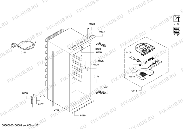 Схема №2 KFR18E60 с изображением Регулировочный узел для холодильной камеры Bosch 00651094