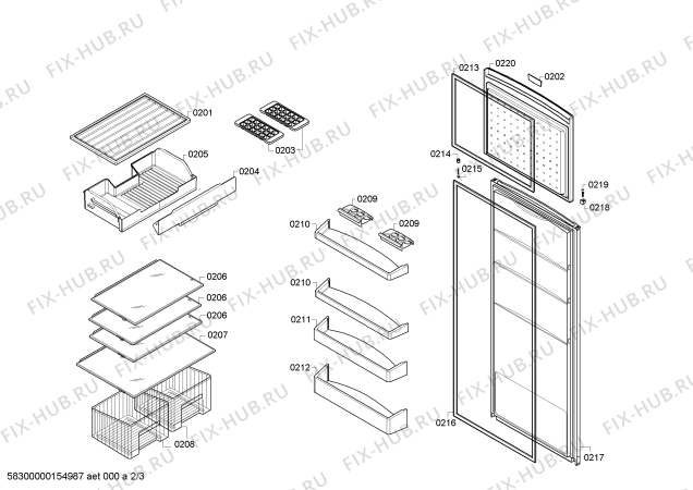 Схема №1 BD4307ANFS с изображением Монтажный набор для холодильника Bosch 00619936