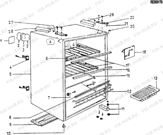 Взрыв-схема холодильника Indesit FRG1515ST (F015473) - Схема узла