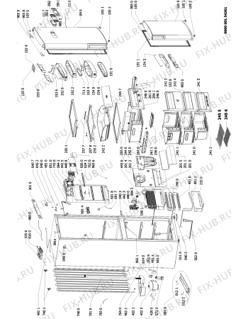 Схема №1 ARC 8019/IX с изображением Дверь для холодильной камеры Whirlpool 480132100435