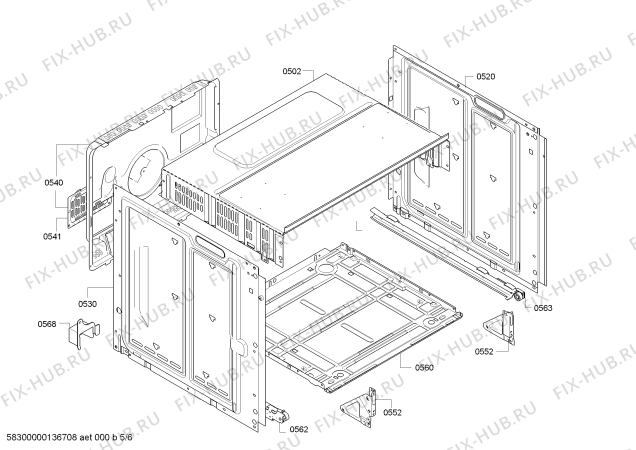 Схема №2 HR645251F с изображением Каталитическая панель для плиты (духовки) Siemens 00663383